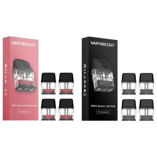 Vaporesso XROS Pods (4 Pack) - Replacement Pods India with 2mL capacity, mesh coil, and top-fill design for XROS Series vape devices.