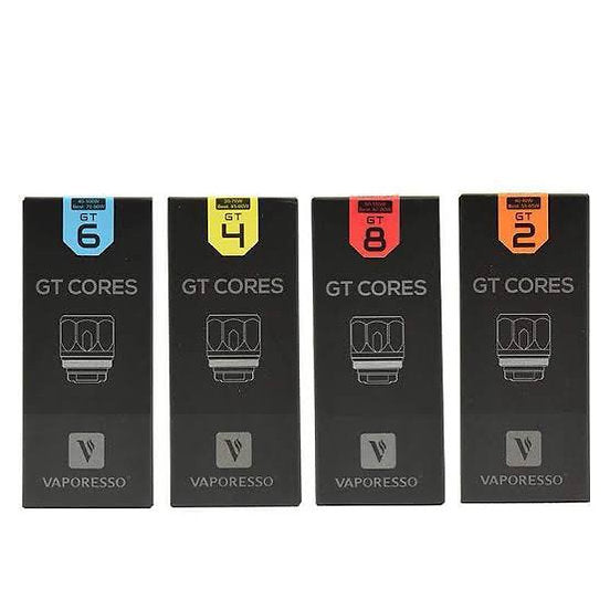 Vaporesso GT Core Coils - Optimal Performance 4-pack featuring GT2, GT4, GT6, and GT8 coil types for versatile vaping experiences.