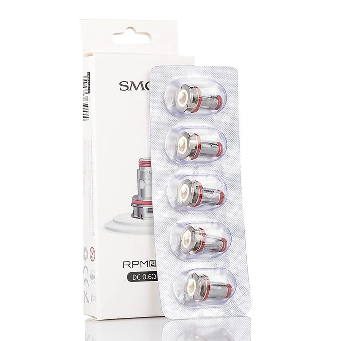 SMOK RPM 2 Coils 0.6ohm DC MTL version in a pack of five. Compatible with SMOK RPM 2 devices for mouth-to-lung vaping.