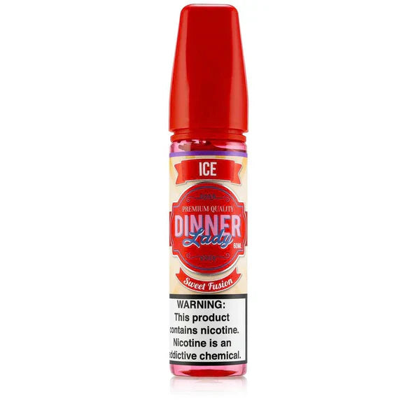 DINNER LADY E-LIQUID 60ML - Premium Vape Juice in Sweet Fusion ICE flavor, a candy-inspired blend with a cool menthol twist.