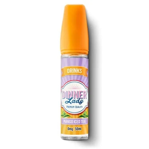 DINNER LADY E-LIQUID 60ML - Premium Vape Juice in Mango Iced Tea flavor from the Drinks range, blending tropical mango with iced tea.