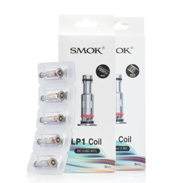SMOK LP1 DC 0.8ohm MTL Replacement Coils 5-pack, optimized for mouth-to-lung vaping with rich flavor delivery and leak-resistant design.