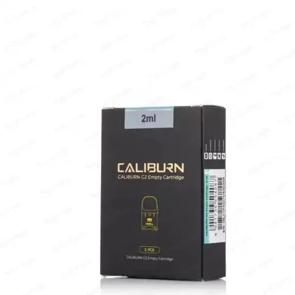Box of Uwell Caliburn G2 Pods featuring 2mL capacity and press fit coil system, ideal for efficient and clean vaping experience.