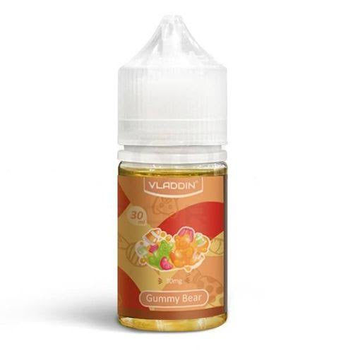 Vladdin Salt E-Juice 30ml - Nicotine Boost in Gummy Bear flavor, offering a sweet candy-inspired vape experience for pod systems.