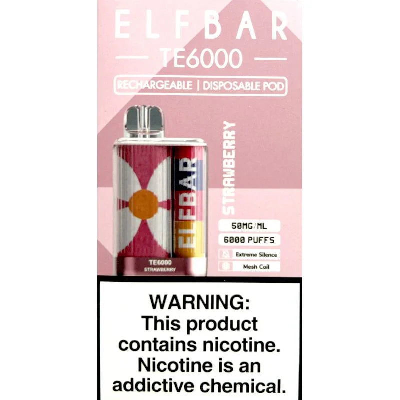 Elf Bar TE 6000 Vape - 6,000 Puffs & Rechargeable