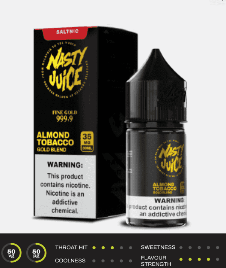 Elevate your vape with NASTY NIC SALT - 50MG. Designed for ultimate satisfaction, this potent nic salt offers a smooth 50mg nicotine salt delivery and the signature deliciousness of Nasty Nic Salt e-liquid. Perfect for those craving a strong nic salt experience.