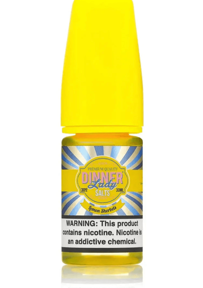 Dinner Lady Salts 50 MG Fruit Splash Ice nic salt e-liquid with red cap, premium UK-made vape juice for a smooth and icy vaping experience.