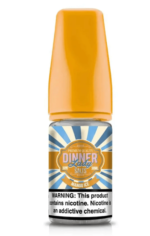 Dinner Lady Salts 50 MG Fruit Splash Ice nic salt e-liquid with red cap, premium UK-made vape juice for a smooth and icy vaping experience.