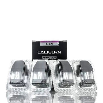 Uwell Caliburn A2 Pods - Replacement Pods with 2mL capacity and 0.9ohm meshed coil, shown in blister packs for vaping use.