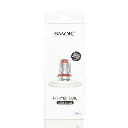 SMOK RPM 2 Coil Mesh 0.16ohm box packaging. Designed for DTL vaping with enhanced flavor and vapor production.