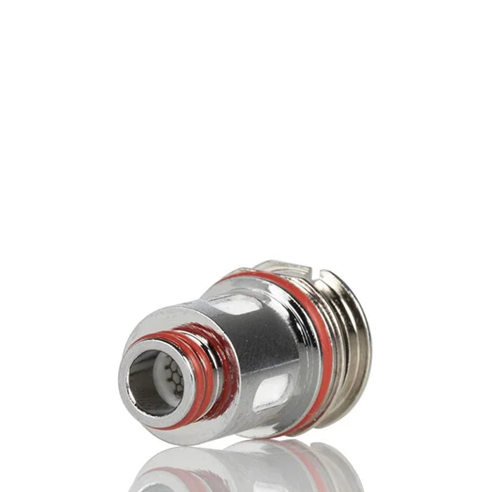 Close-up of a single SMOK RPM 2 replacement coil with red O-rings. Durable build for consistent vaping performance.