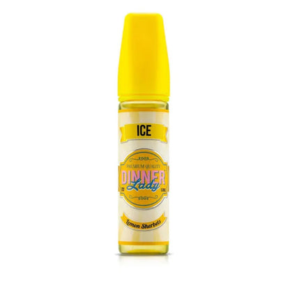 DINNER LADY E-LIQUID 60ML - Premium Vape Juice in Lemon Sherbets ICE flavor, a tangy citrus candy vape with a frosty finish.