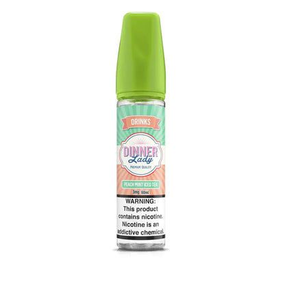 DINNER LADY E-LIQUID 60ML - Premium Vape Juice in Peach Mint Iced Tea flavor from the Drinks range, combining fruity tea with minty coolness.