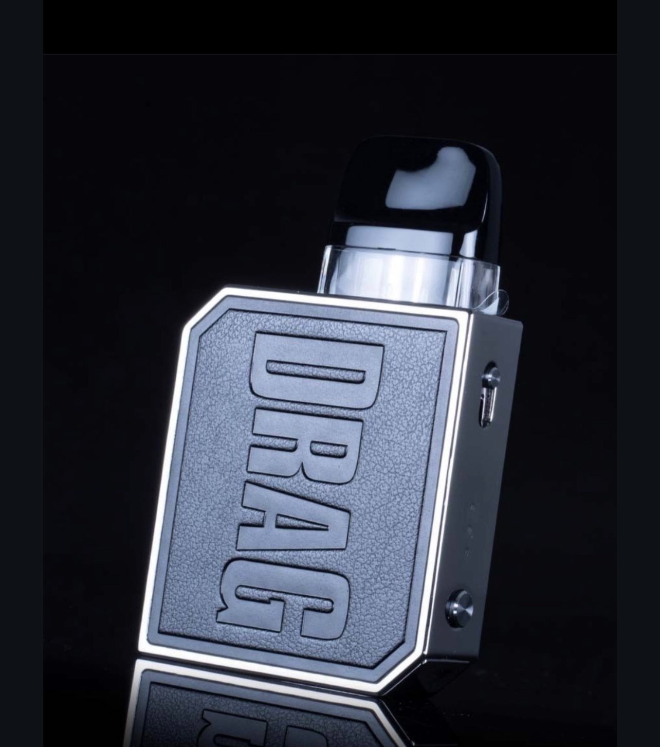 Black VOOPOO Drag Nano 2 Pod System with sleek finish, highlighting its modern design and integrated pod for rich vapor experience.